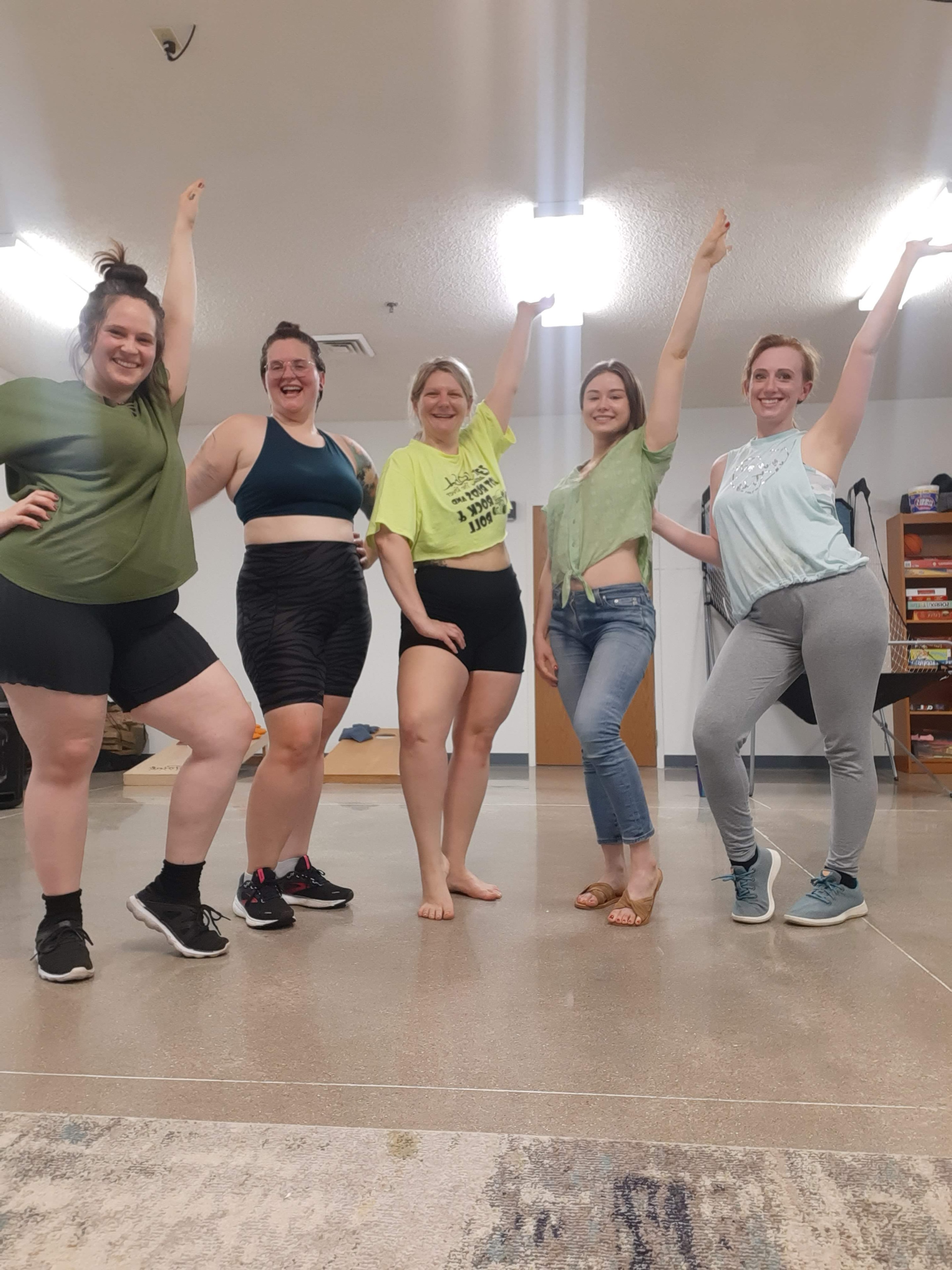 Dance class in session